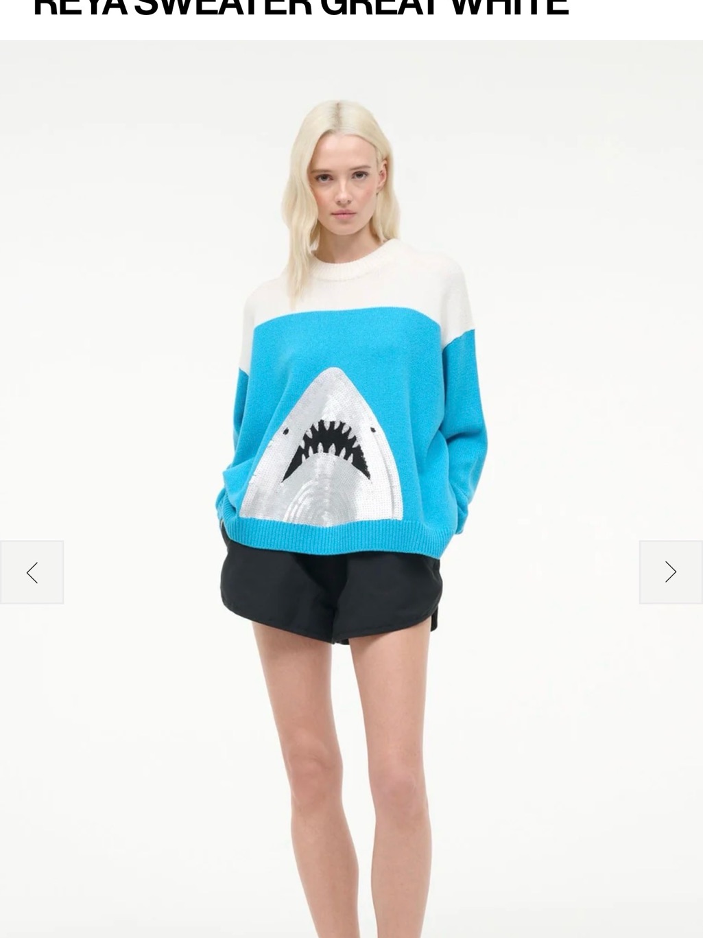Staud Crewneck Sweater Reya Great White - Nwt - Retail $450